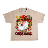French Oak Cowboy Christmas Santa Urban Heavy Tee - BundleAndBundleShop