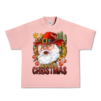 Salmon Cowboy Christmas Santa Urban Heavy Tee - BundleAndBundleShop