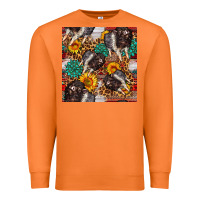 Carrot baby hampshire pig sunflowers seamless pattern Premium Sweatshirt - FaDigitalArtStudio