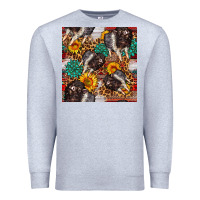 Heather Grey baby hampshire pig sunflowers seamless pattern Premium Sweatshirt - FaDigitalArtStudio