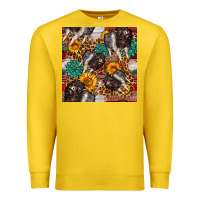 Lemon baby hampshire pig sunflowers seamless pattern Premium Sweatshirt - FaDigitalArtStudio