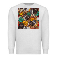 Oatmeal Heather baby hampshire pig sunflowers seamless pattern Premium Sweatshirt - FaDigitalArtStudio