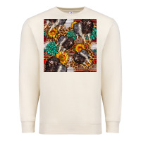 Sandshell baby hampshire pig sunflowers seamless pattern Premium Sweatshirt - FaDigitalArtStudio