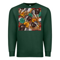 Sports Green baby hampshire pig sunflowers seamless pattern Premium Sweatshirt - FaDigitalArtStudio