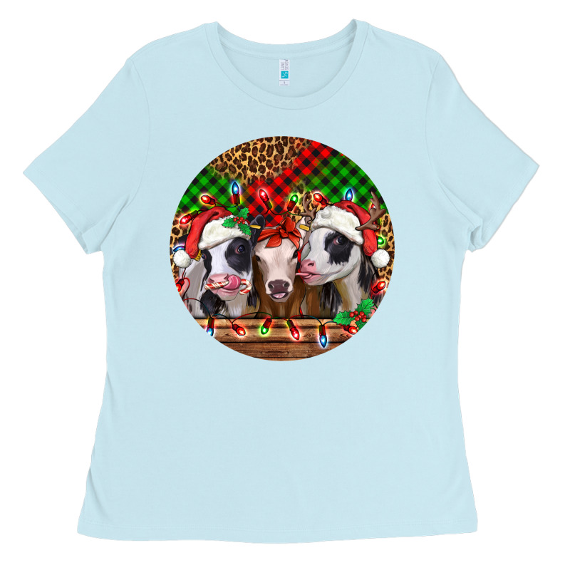 Christmas Heifers Christmas Ladies Tee by Jasminsmagicworld | Teevron