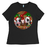Black Christmas heifers Christmas Ladies Tee - Jasminsmagicworld