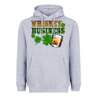 Heather Grey St. Patrick's Day whiskey business Heavyweight Hoodie - OliviaCreatesArt