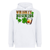 White St. Patrick's Day whiskey business Heavyweight Hoodie - OliviaCreatesArt