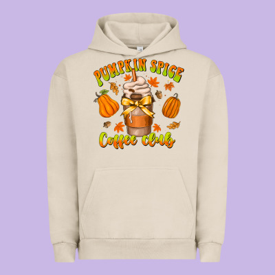 Pumpkin Spice Coffee Club Urban Hoodie Designed By Cowhidedigitalart