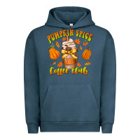 Pigment Midnight Navy pumpkin spice coffee club Urban Hoodie - CowhideDigitalArt