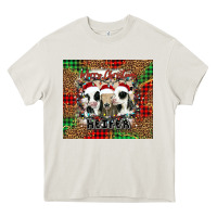 Cream merry Christmas heifer Heavy Core Tee - Jasminsmagicworld