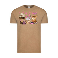 Vintage Coffee cat coffee cups with paw bbs Vintage Tee - BundleAndBundleShop