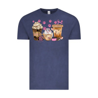 Vintage Denim cat coffee cups with paw bbs Vintage Tee - BundleAndBundleShop