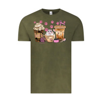 Vintage Olive cat coffee cups with paw bbs Vintage Tee - BundleAndBundleShop