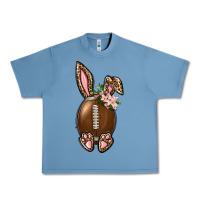 Pebble Blue American Football Easter Bunny Urban Heavy Tee - BundleAndBundleShop