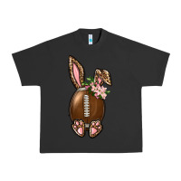 Pigment Black American Football Easter Bunny Urban Heavy Tee - BundleAndBundleShop