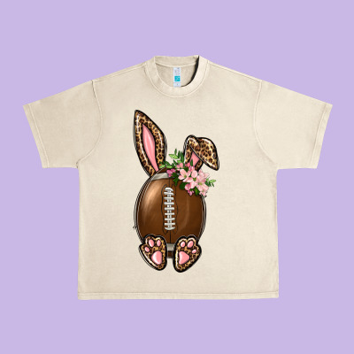 American Football Easter Bunny Urban Heavy Tee Designed By Bundleandbundleshop