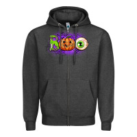 Charcoal Heather boo Zipper Hoodie - CowGirlArtShop