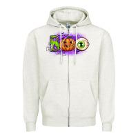 Oatmeal Heather boo Zipper Hoodie - CowGirlArtShop
