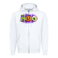 White boo Zipper Hoodie - CowGirlArtShop