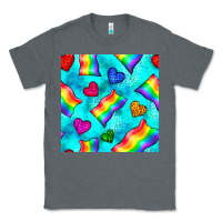 Charcoal Heather Pride lgbtq flags and leopard seamless pattern Classic Tee - BundleAndBundleShop