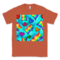 Copper Pride lgbtq flags and leopard seamless pattern Classic Tee - BundleAndBundleShop