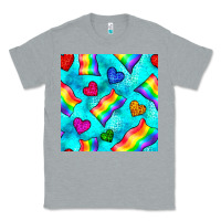 Heather Grey Pride lgbtq flags and leopard seamless pattern Classic Tee - BundleAndBundleShop