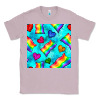 Lilac Pride lgbtq flags and leopard seamless pattern Classic Tee - BundleAndBundleShop
