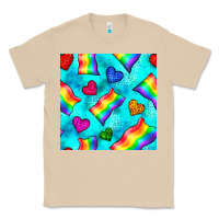 Mushroom Pride lgbtq flags and leopard seamless pattern Classic Tee - BundleAndBundleShop