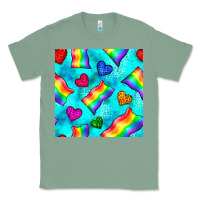 Sage Pride lgbtq flags and leopard seamless pattern Classic Tee - BundleAndBundleShop