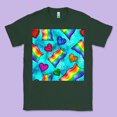 Pride Lgbtq Flags And Leopard Seamless Pattern Classic Tee Designed By Bundleandbundleshop