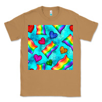 Toasted Coconut Pride lgbtq flags and leopard seamless pattern Classic Tee - BundleAndBundleShop