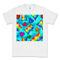 White Pride lgbtq flags and leopard seamless pattern Classic Tee - BundleAndBundleShop