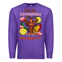 Purple feed me crawfish tell me im pretty Premium Sweatshirt - FaDigitalArtStudio