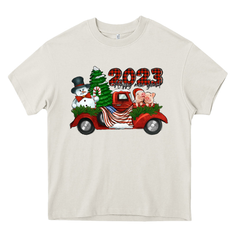 Happy New Year Truck 2023 Heavy Core Tee by Jasminsmagicworld | Teevron