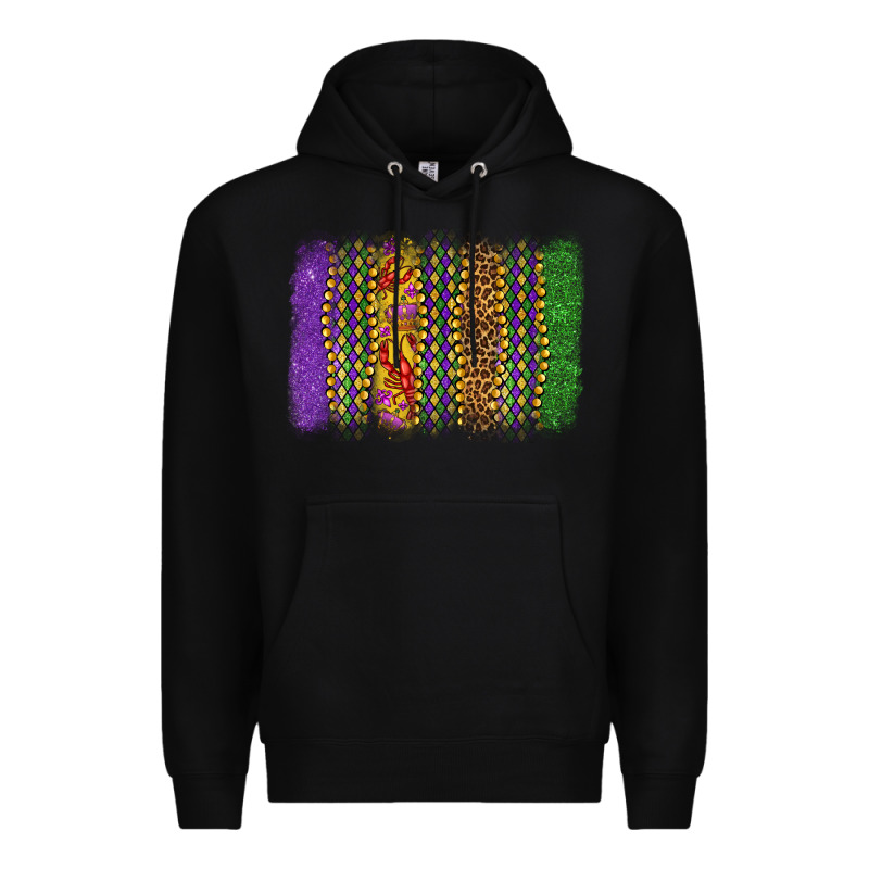 Mardi Gras Brushstroke Premium Hoodie by OliviaCreatesArt | Teevron