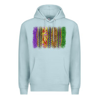 Blue Mist mardi gras brushstroke Premium Hoodie - OliviaCreatesArt