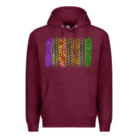 Burgundy mardi gras brushstroke Premium Hoodie - OliviaCreatesArt