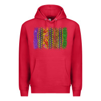 Cardinal mardi gras brushstroke Premium Hoodie - OliviaCreatesArt