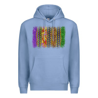 Colony Blue mardi gras brushstroke Premium Hoodie - OliviaCreatesArt
