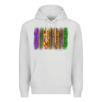 Dove Grey mardi gras brushstroke Premium Hoodie - OliviaCreatesArt