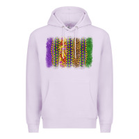 Lilac mardi gras brushstroke Premium Hoodie - OliviaCreatesArt