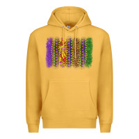 Mustard mardi gras brushstroke Premium Hoodie - OliviaCreatesArt