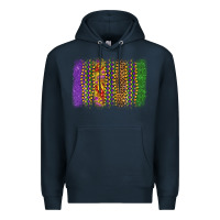 Navy mardi gras brushstroke Premium Hoodie - OliviaCreatesArt