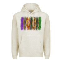 Oatmeal Heather mardi gras brushstroke Premium Hoodie - OliviaCreatesArt