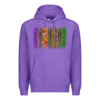 Purple mardi gras brushstroke Premium Hoodie - OliviaCreatesArt