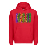 Red mardi gras brushstroke Premium Hoodie - OliviaCreatesArt