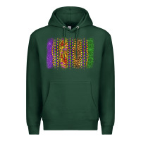 Sports Green mardi gras brushstroke Premium Hoodie - OliviaCreatesArt
