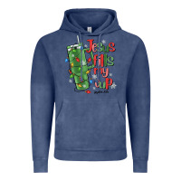 Vintage Denim jesus fills my cup psalm 25 5 Vintage Hoodie - MaliasSmallBusiness