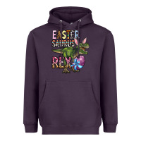 Plum Easter Saurus Rex Heavyweight Hoodie - OliviaCreatesArt